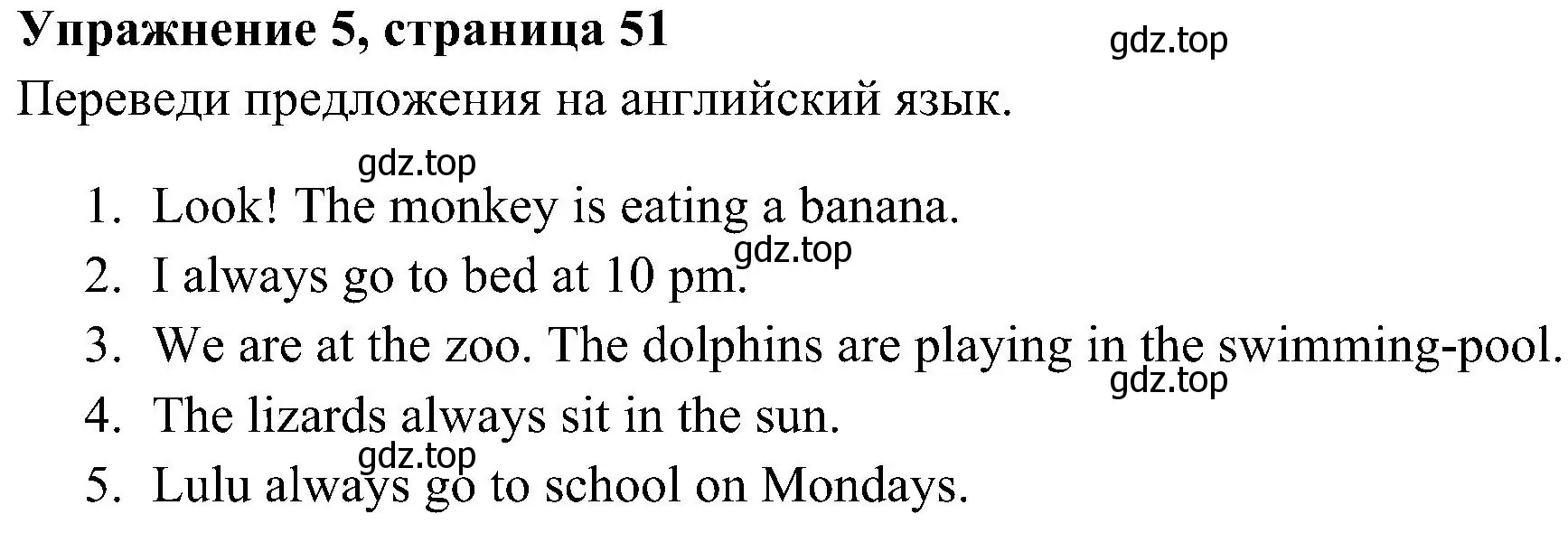 Решение 2. номер 5 (страница 51) гдз по английскому языку 4 класс Юшина, грамматический тренажёр