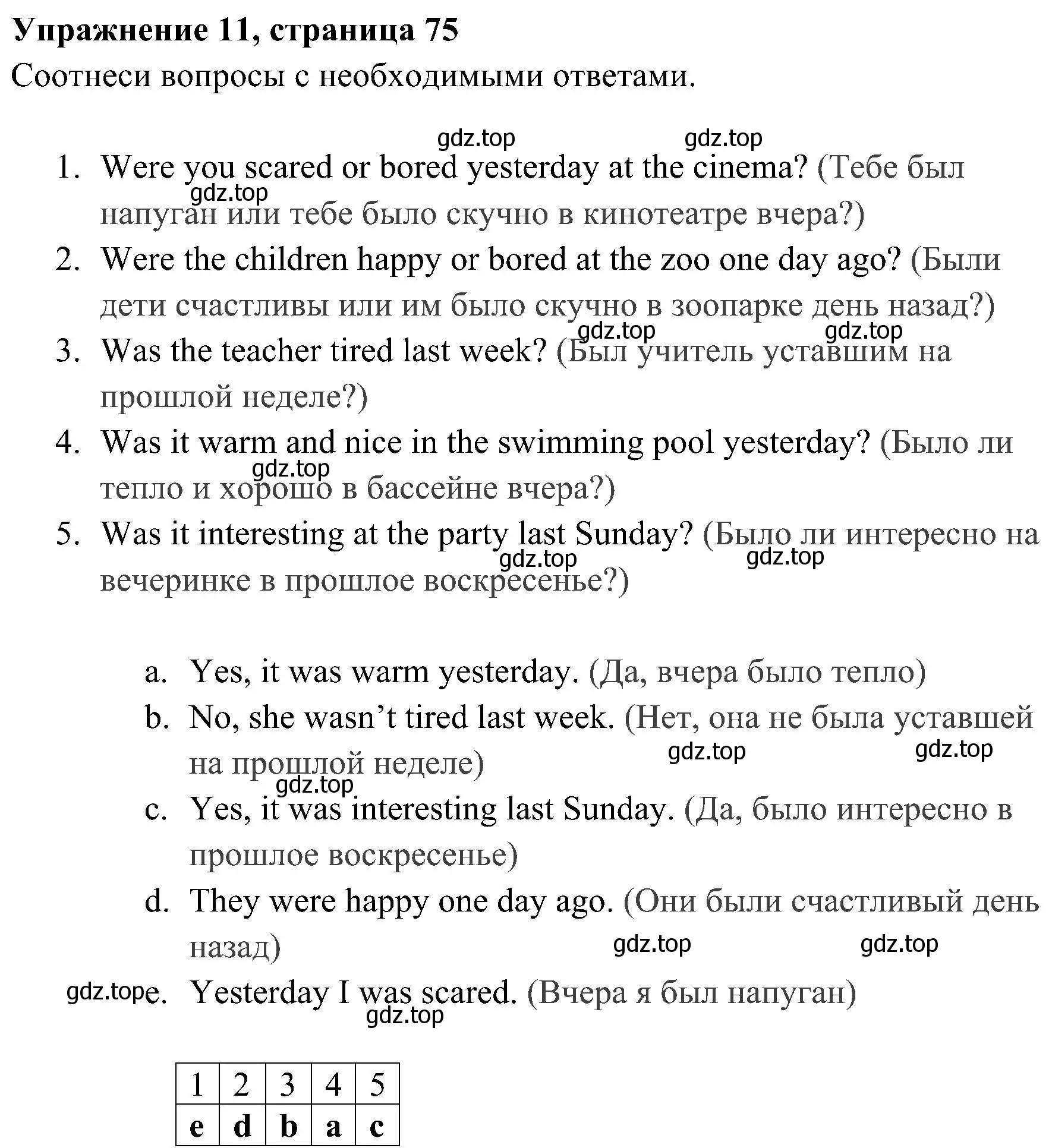 Решение 2. номер 11 (страница 75) гдз по английскому языку 4 класс Юшина, грамматический тренажёр