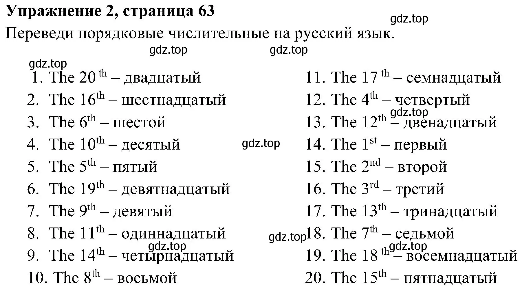 Решение 2. номер 2 (страница 63) гдз по английскому языку 4 класс Юшина, грамматический тренажёр