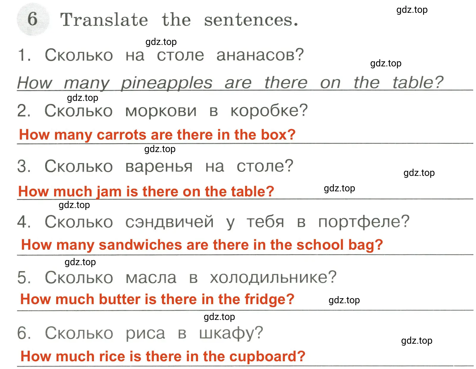 Решение 3. номер 6 (страница 39) гдз по английскому языку 4 класс Юшина, грамматический тренажёр