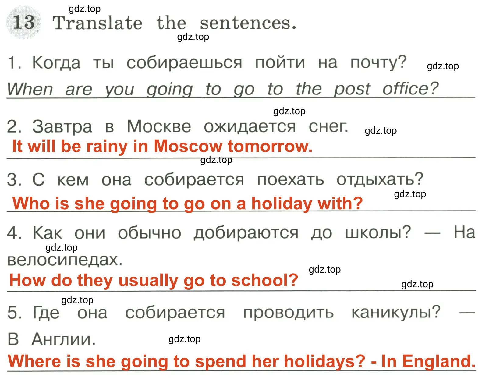 Решение 3. номер 13 (страница 121) гдз по английскому языку 4 класс Юшина, грамматический тренажёр