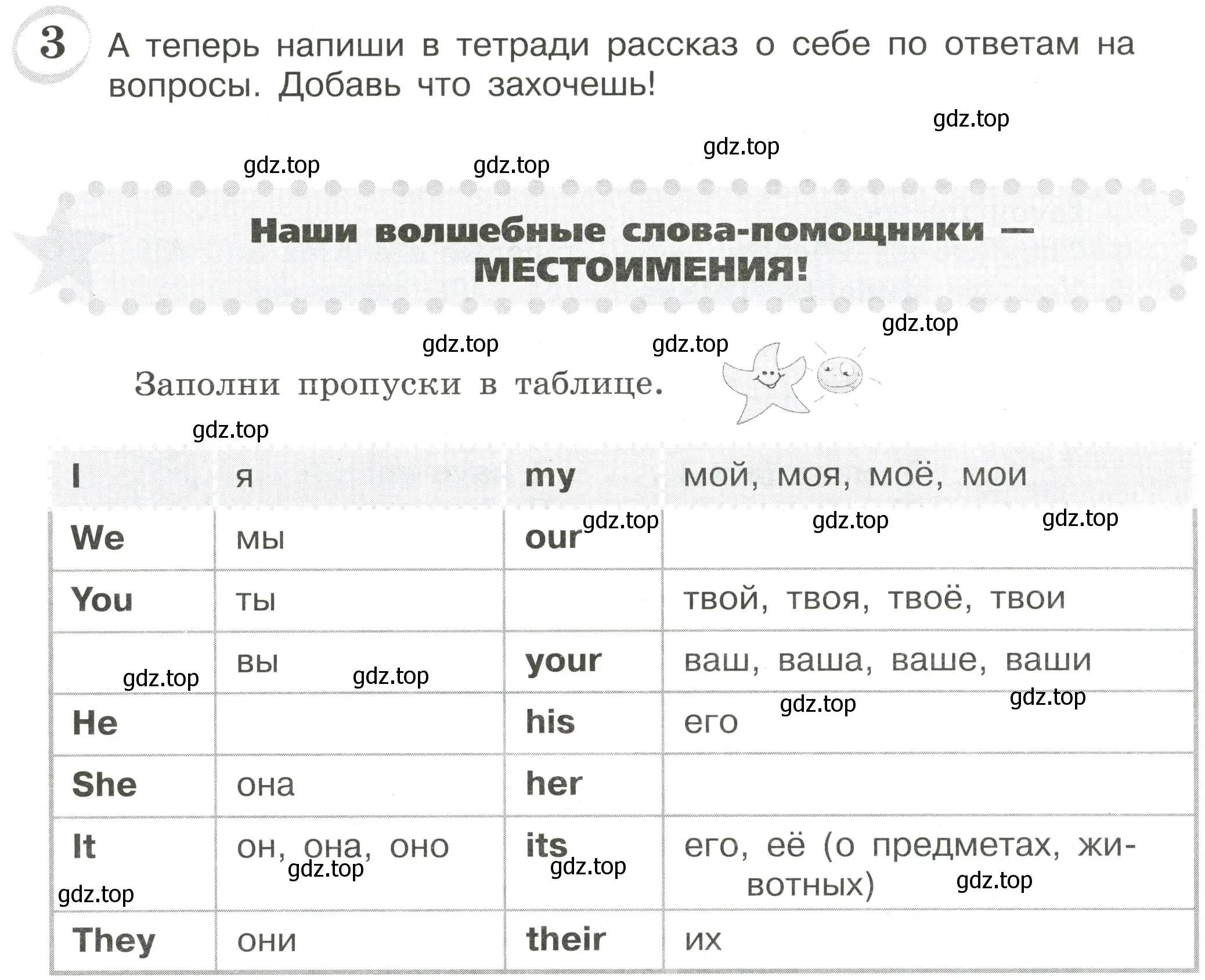 Условие номер 3 (страница 5) гдз по английскому языку 4 класс Рязанцева, сборник грамматических упражнений