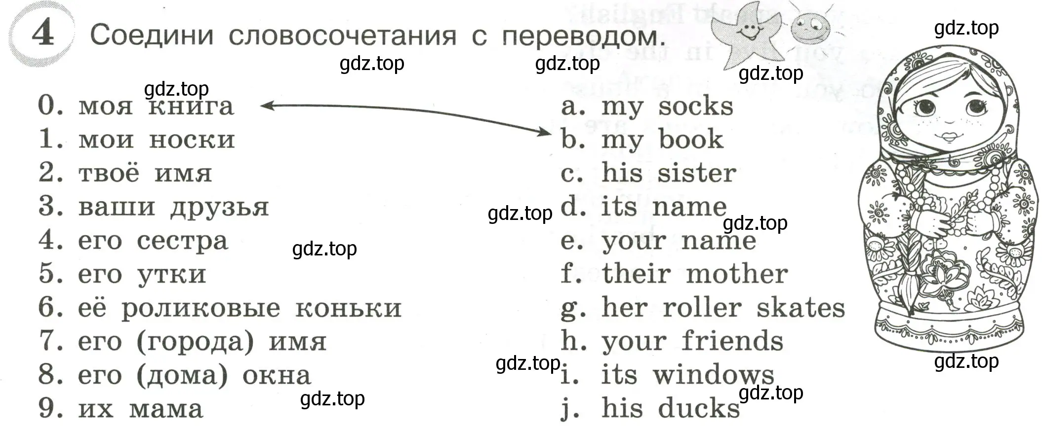 Условие номер 4 (страница 6) гдз по английскому языку 4 класс Рязанцева, сборник грамматических упражнений