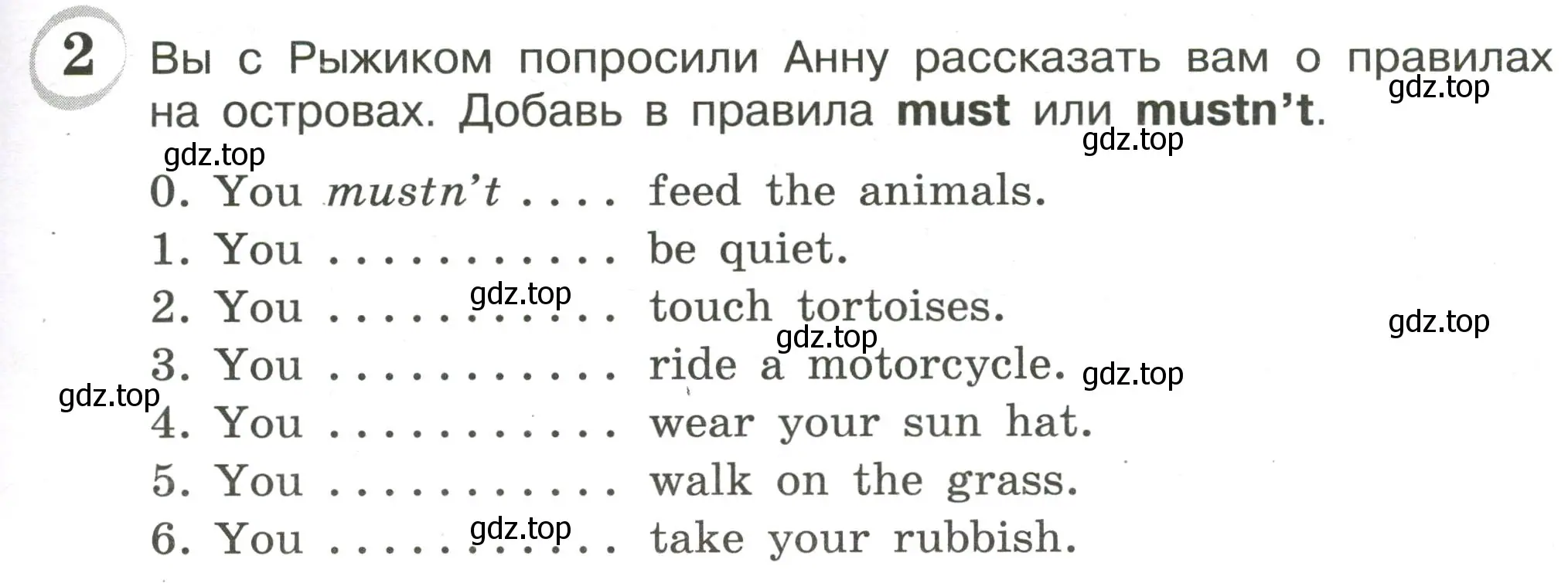 Условие номер 2 (страница 43) гдз по английскому языку 4 класс Рязанцева, сборник грамматических упражнений