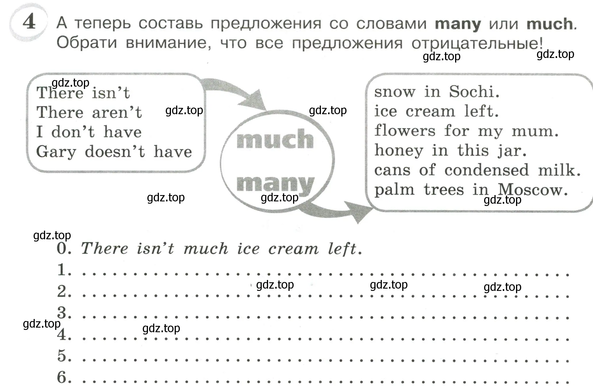 Условие номер 4 (страница 52) гдз по английскому языку 4 класс Рязанцева, сборник грамматических упражнений