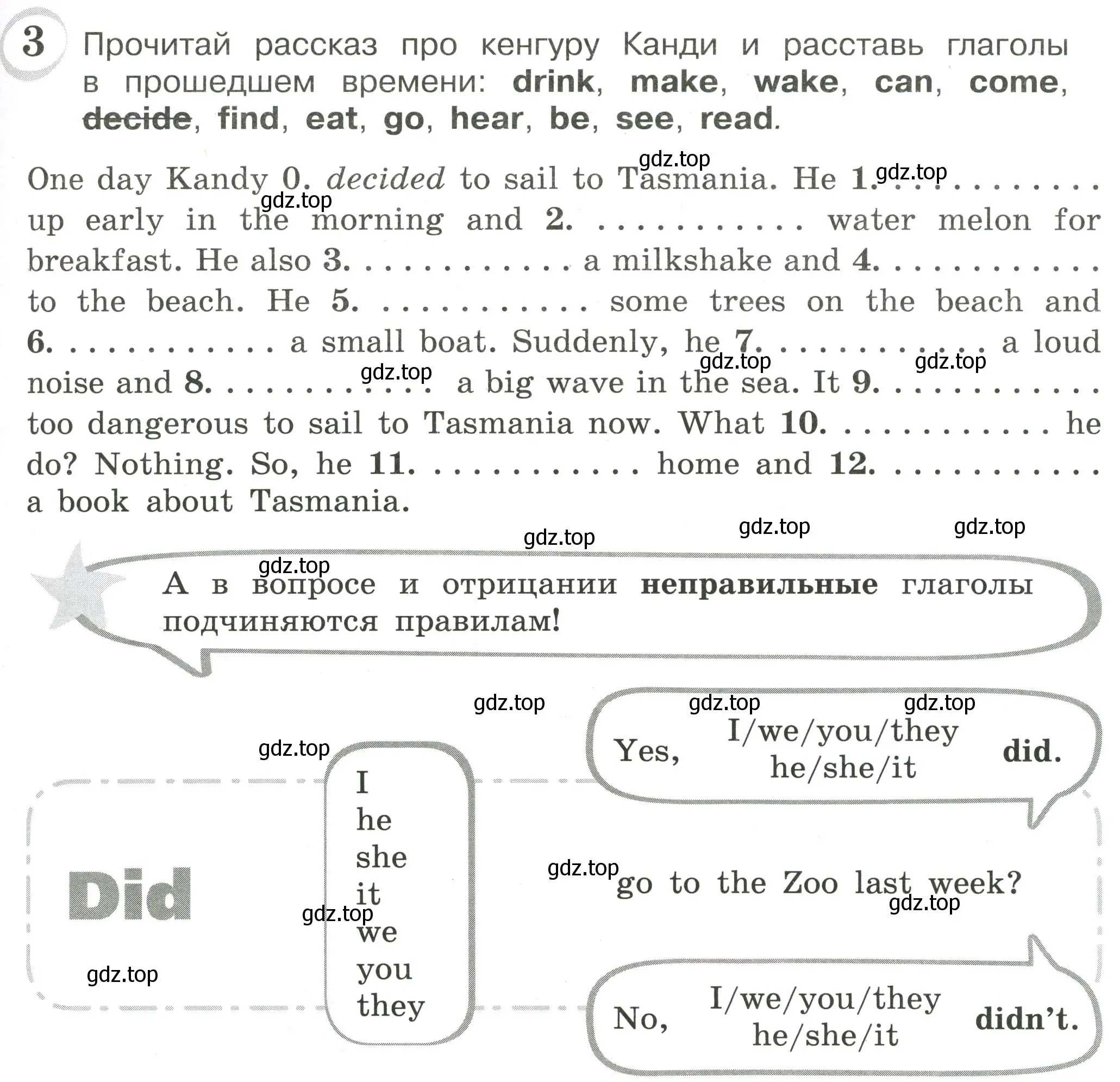 Условие номер 3 (страница 69) гдз по английскому языку 4 класс Рязанцева, сборник грамматических упражнений