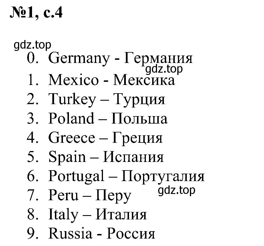 Решение номер 1 (страница 4) гдз по английскому языку 4 класс Рязанцева, сборник грамматических упражнений