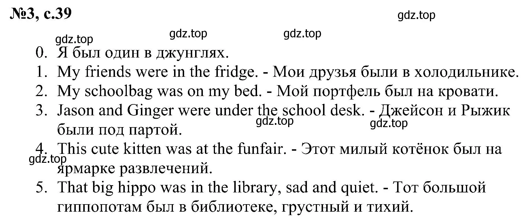 Решение номер 3 (страница 39) гдз по английскому языку 4 класс Рязанцева, сборник грамматических упражнений