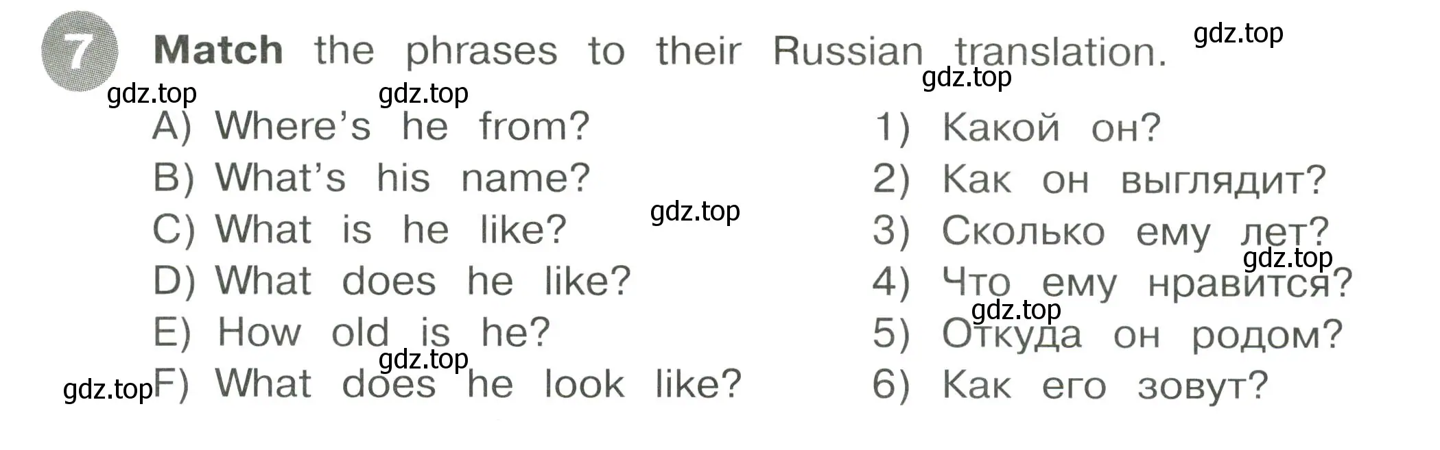 Условие номер 7 (страница 5) гдз по английскому языку 4 класс Котова, сборник упражнений