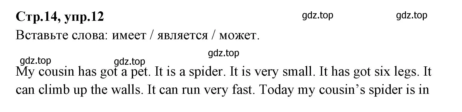 Решение номер 12 (страница 14) гдз по английскому языку 4 класс Котова, сборник упражнений
