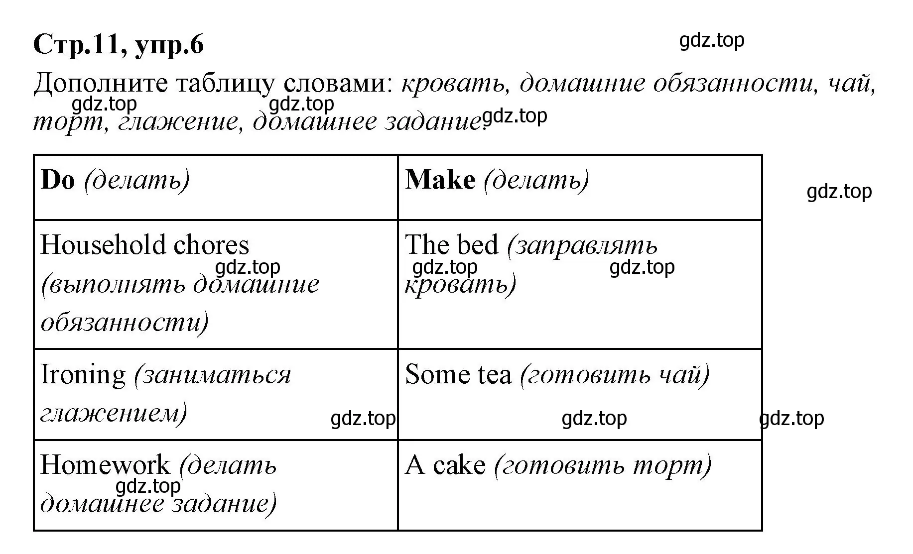 Решение номер 6 (страница 11) гдз по английскому языку 4 класс Котова, сборник упражнений