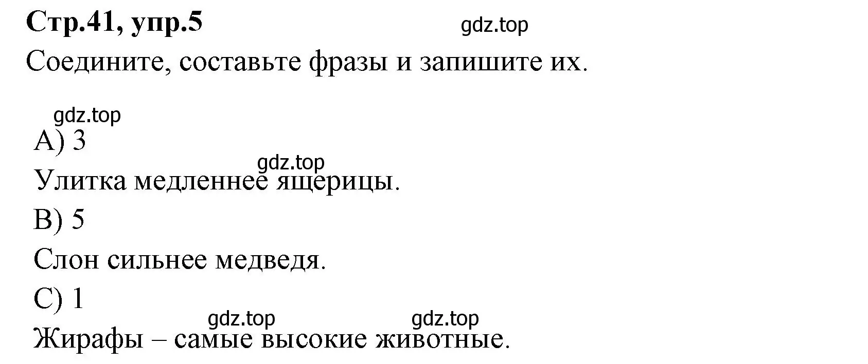 Решение номер 5 (страница 41) гдз по английскому языку 4 класс Котова, сборник упражнений