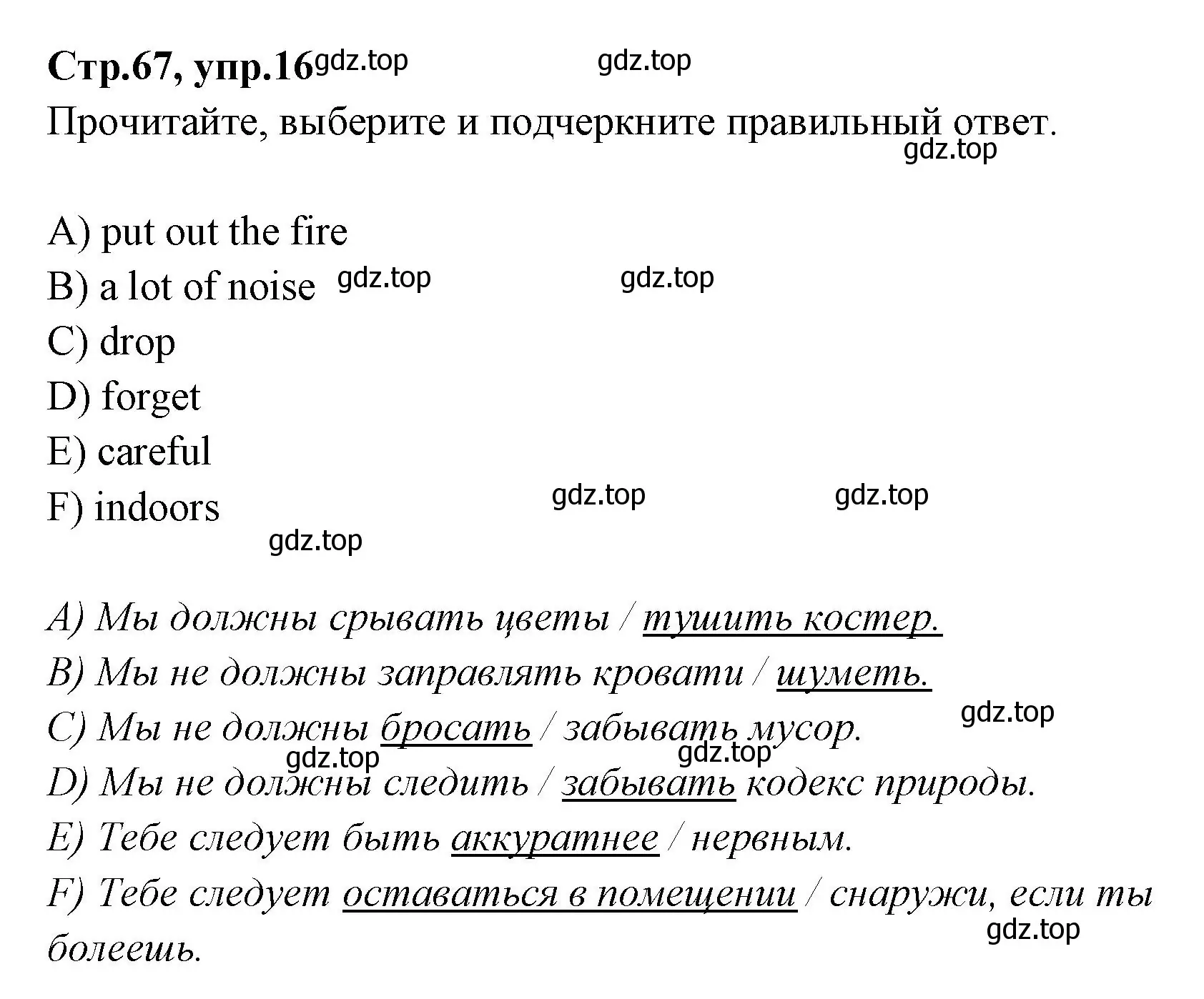 Решение номер 16 (страница 67) гдз по английскому языку 4 класс Котова, сборник упражнений