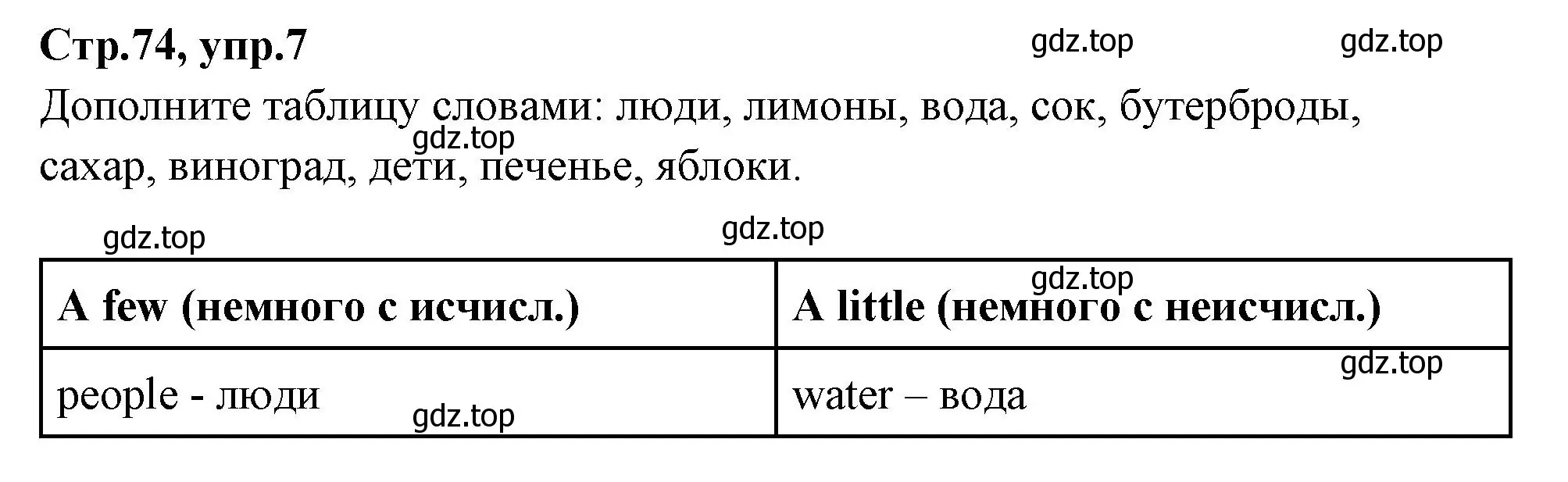 Решение номер 7 (страница 74) гдз по английскому языку 4 класс Котова, сборник упражнений