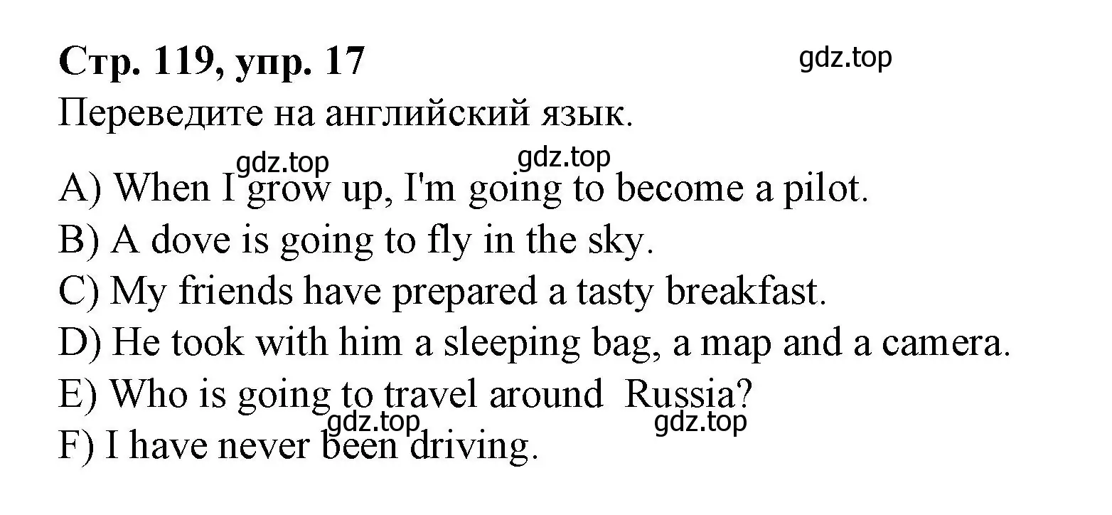 Решение номер 17 (страница 119) гдз по английскому языку 4 класс Котова, сборник упражнений