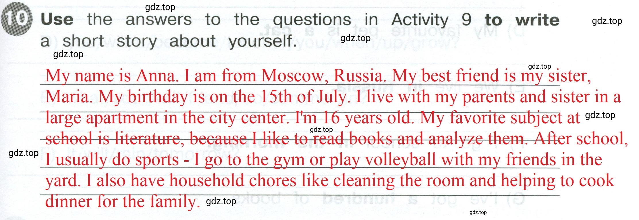 Решение 2. номер 10 (страница 105) гдз по английскому языку 4 класс Котова, сборник упражнений