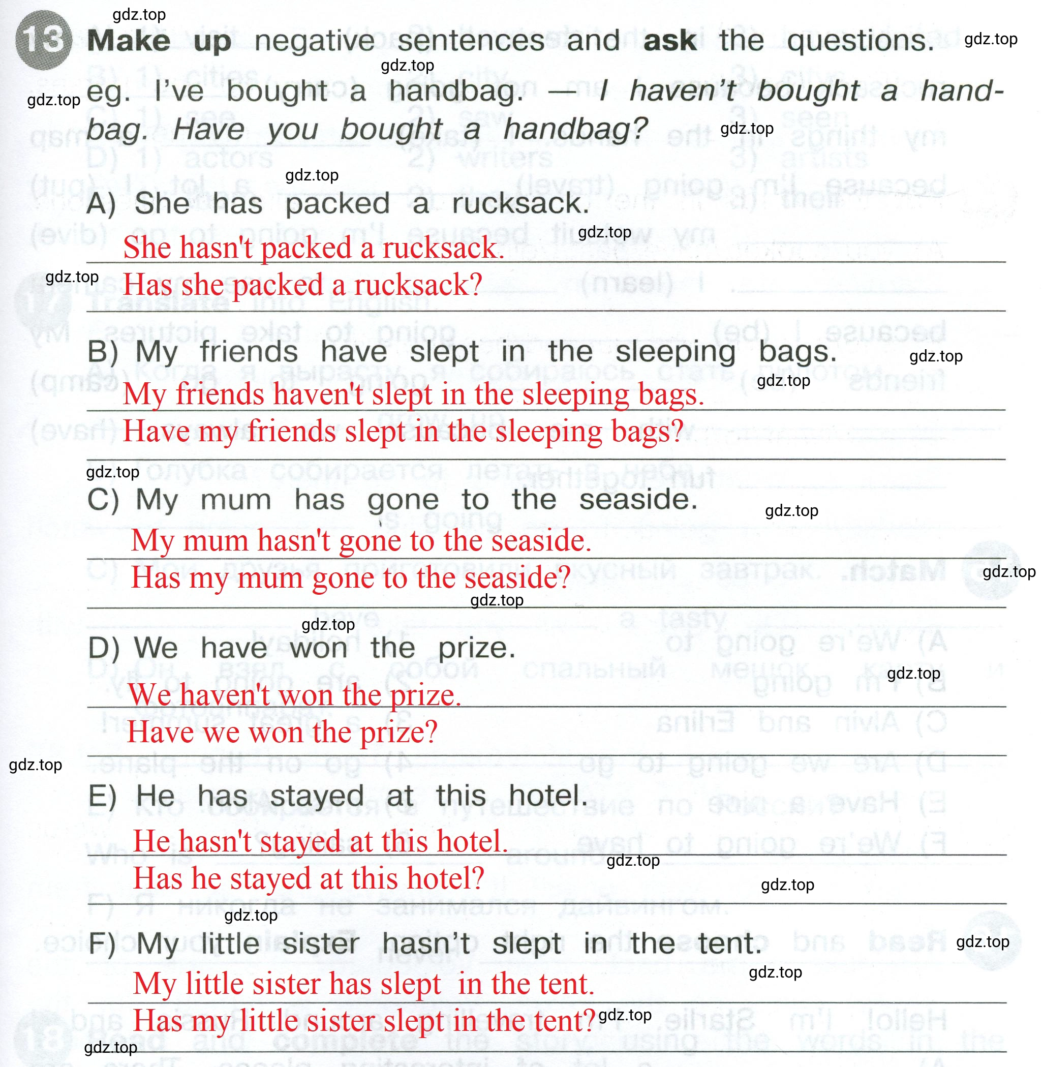 Решение 2. номер 13 (страница 117) гдз по английскому языку 4 класс Котова, сборник упражнений