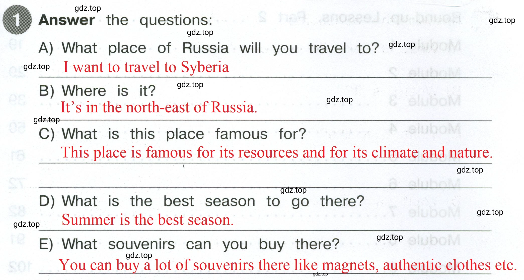 Решение 2. номер 1 (страница 127) гдз по английскому языку 4 класс Котова, сборник упражнений