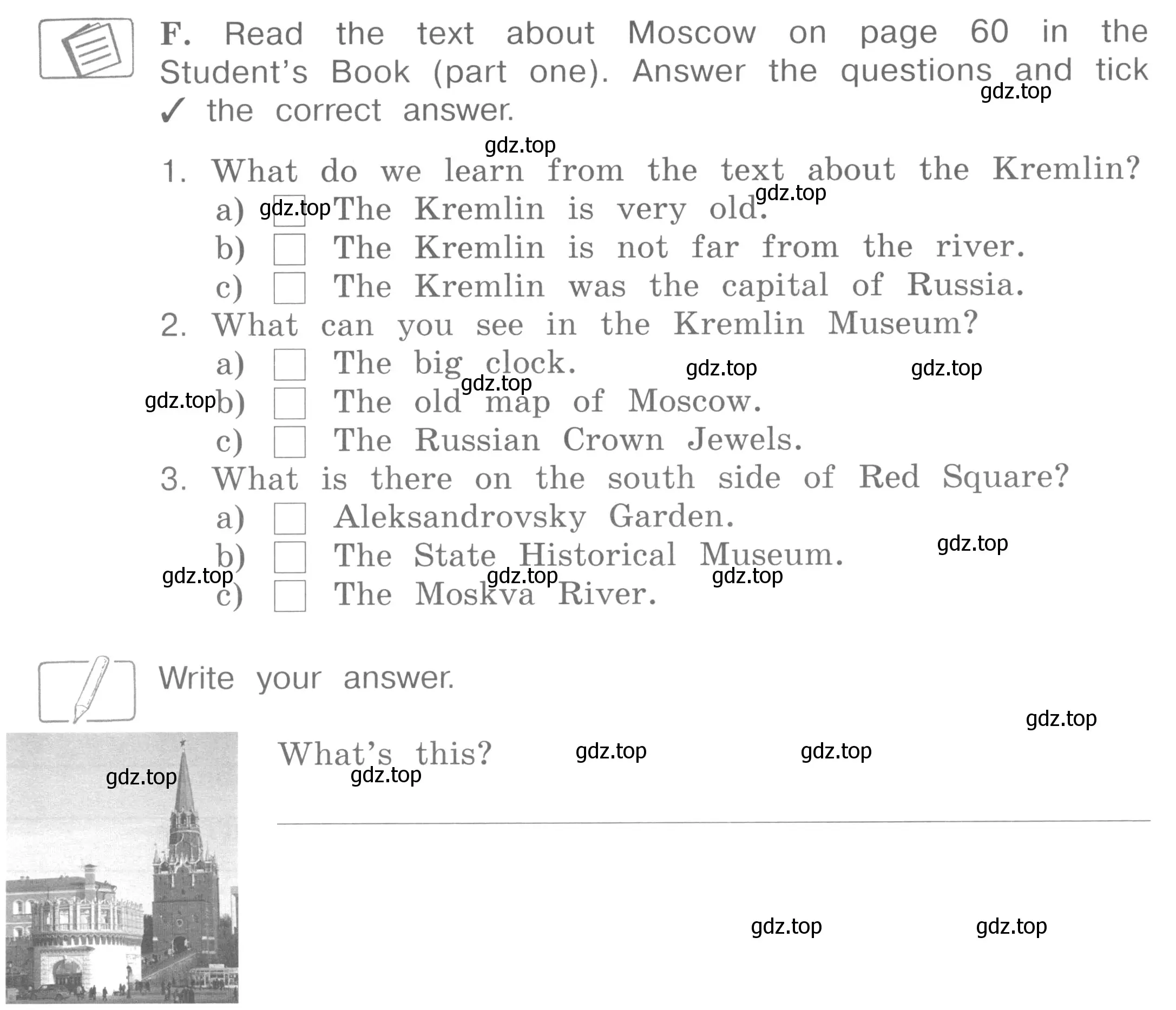 Условие номер F (страница 34) гдз по английскому языку 4 класс Вербицкая, Эббс, рабочая тетрадь