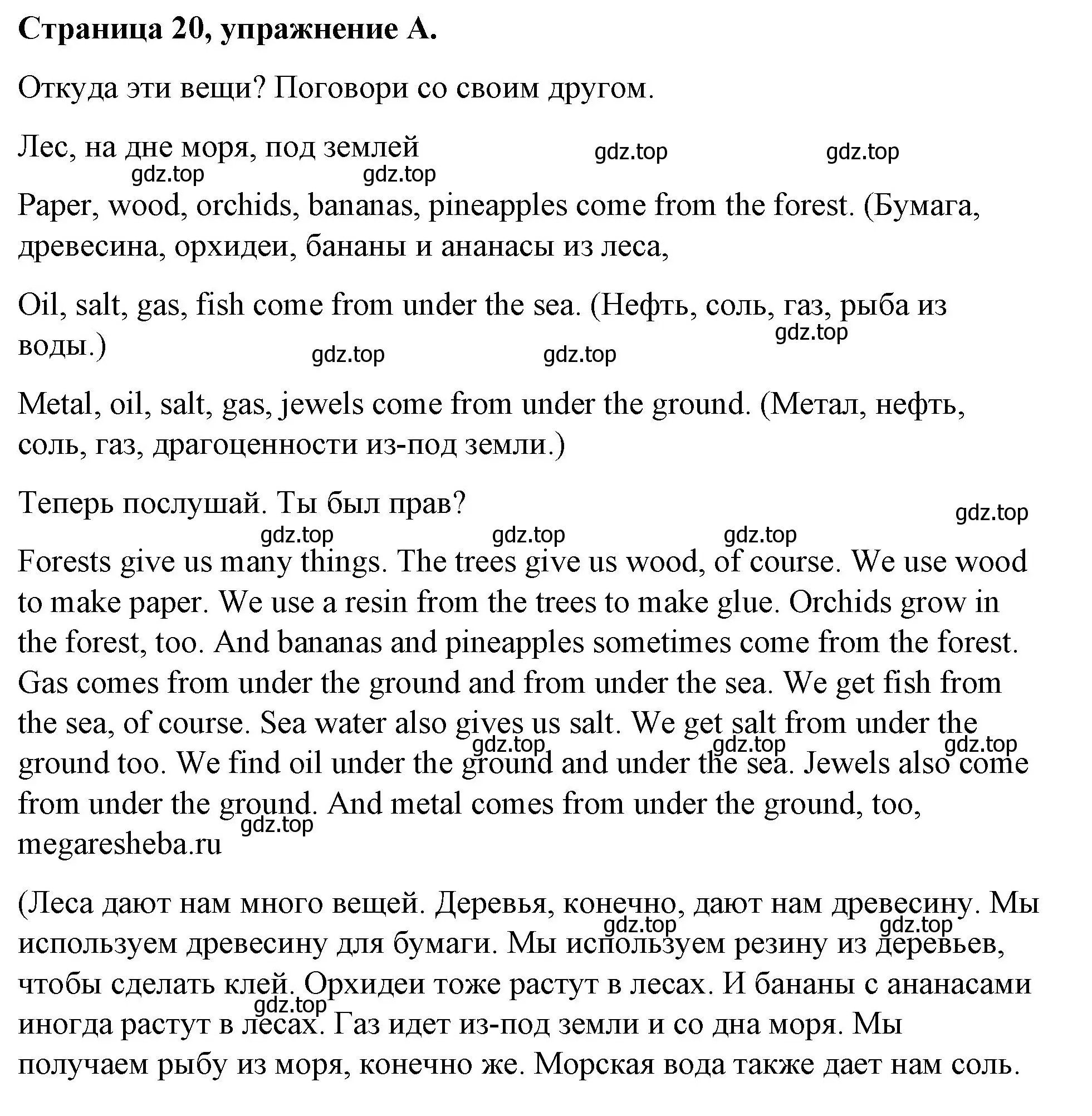 Решение номер A (страница 20) гдз по английскому языку 4 класс Вербицкая, Эббс, рабочая тетрадь