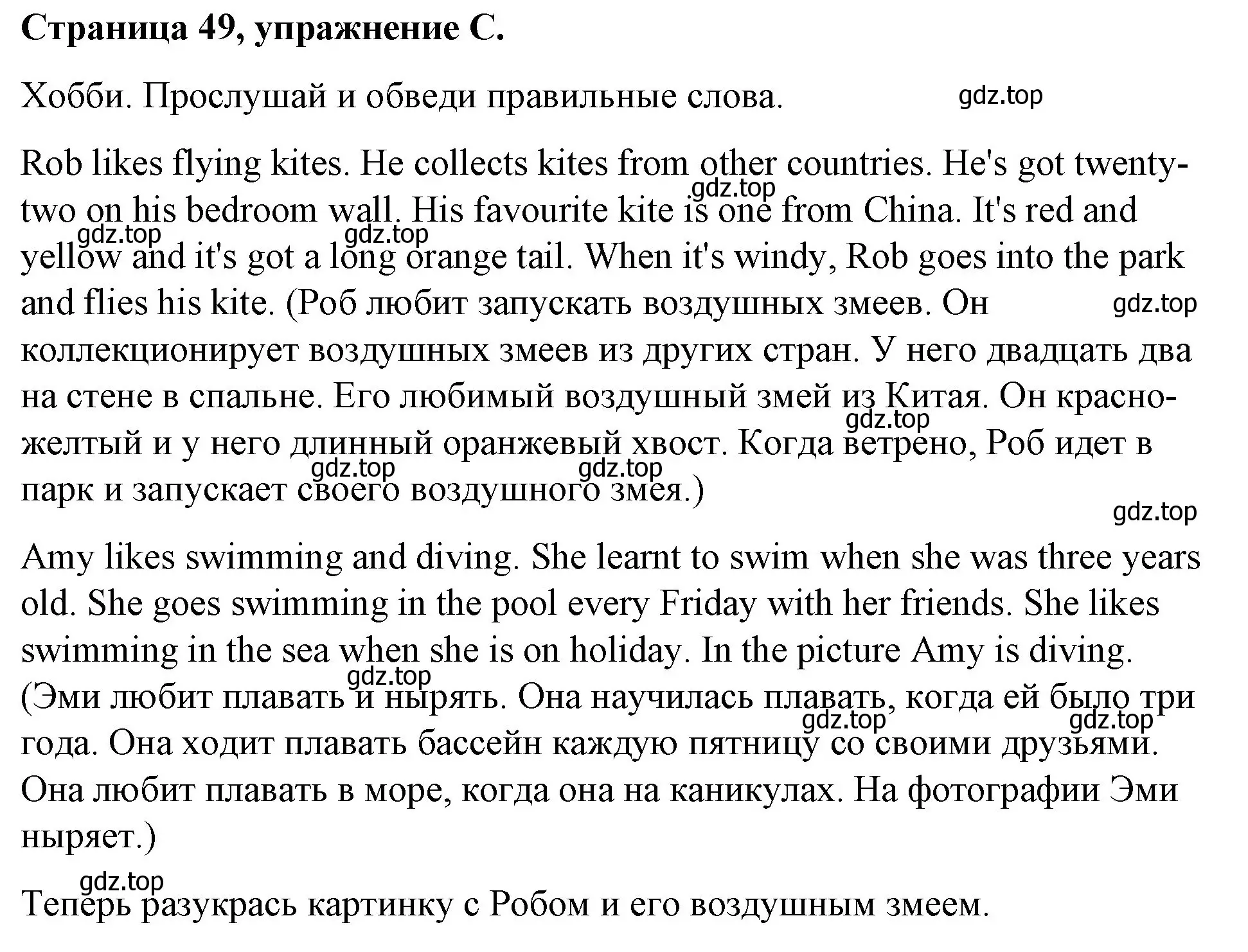 Решение номер C (страница 49) гдз по английскому языку 4 класс Вербицкая, Эббс, рабочая тетрадь