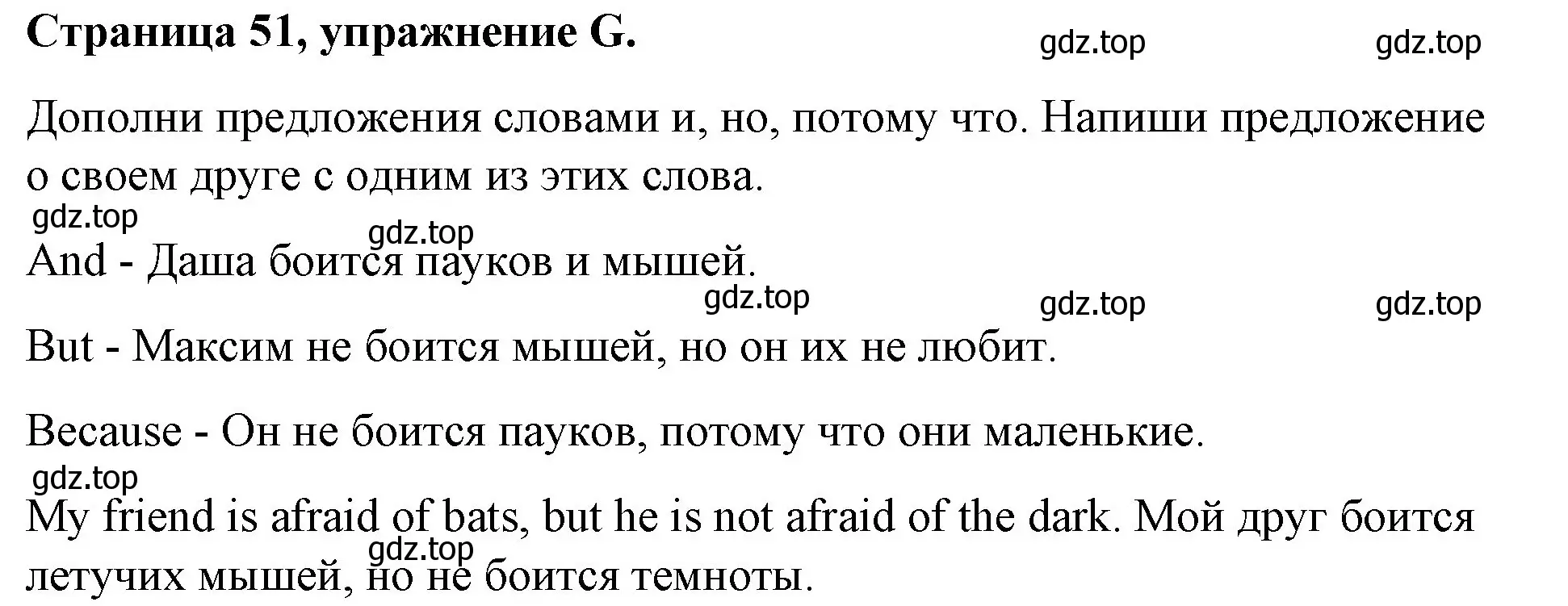 Решение номер G (страница 51) гдз по английскому языку 4 класс Вербицкая, Эббс, рабочая тетрадь