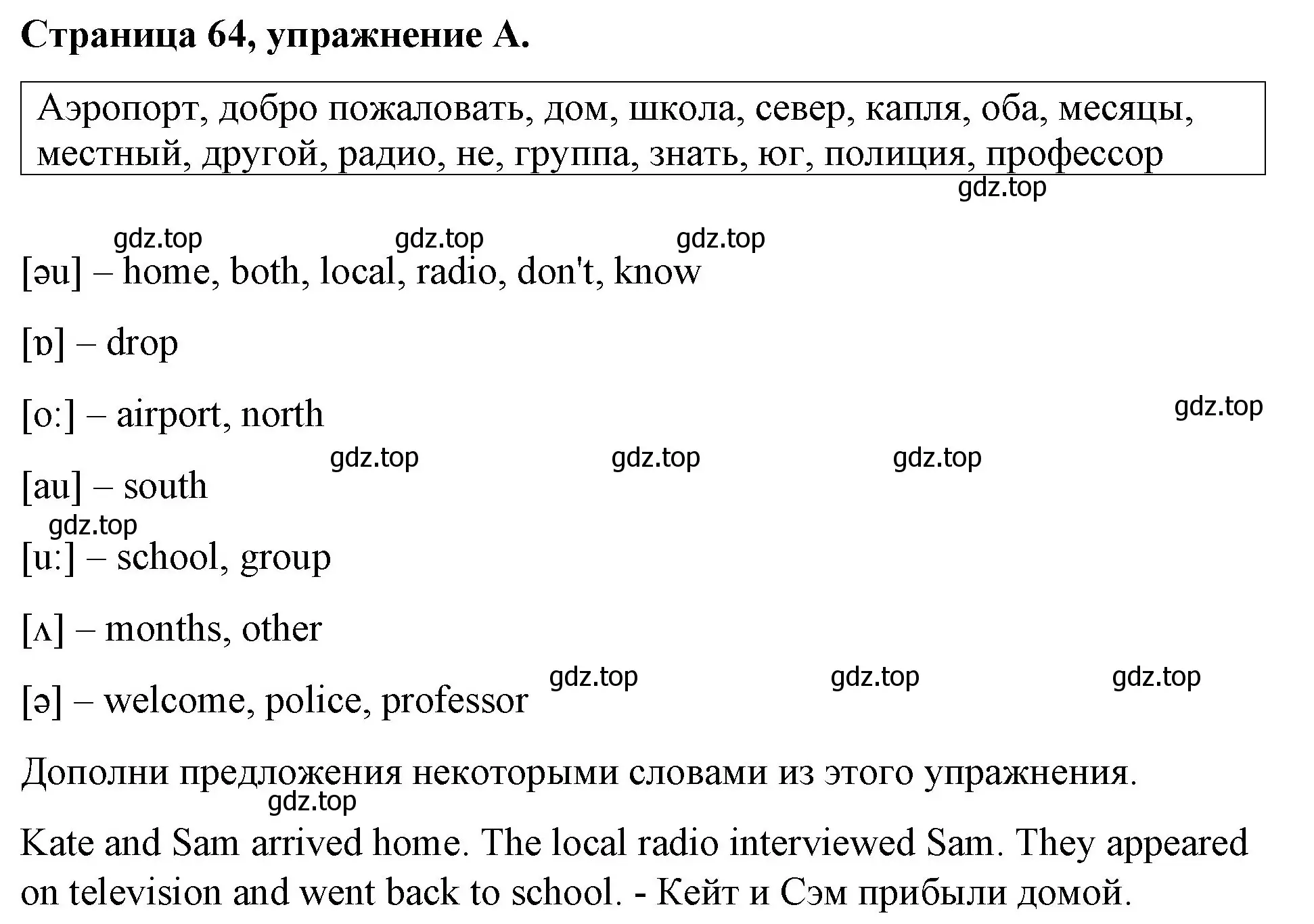 Решение номер A (страница 64) гдз по английскому языку 4 класс Вербицкая, Эббс, рабочая тетрадь