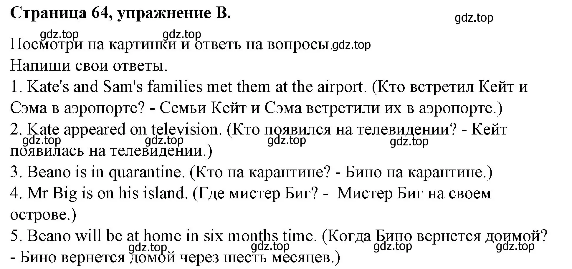 Решение номер B (страница 64) гдз по английскому языку 4 класс Вербицкая, Эббс, рабочая тетрадь