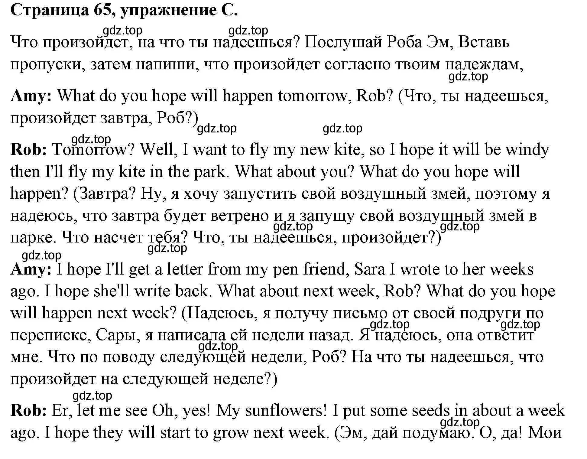 Решение номер C (страница 65) гдз по английскому языку 4 класс Вербицкая, Эббс, рабочая тетрадь