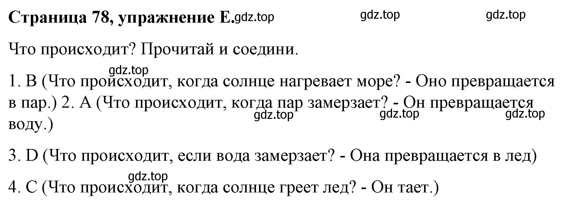 Решение номер E (страница 78) гдз по английскому языку 4 класс Вербицкая, Эббс, рабочая тетрадь