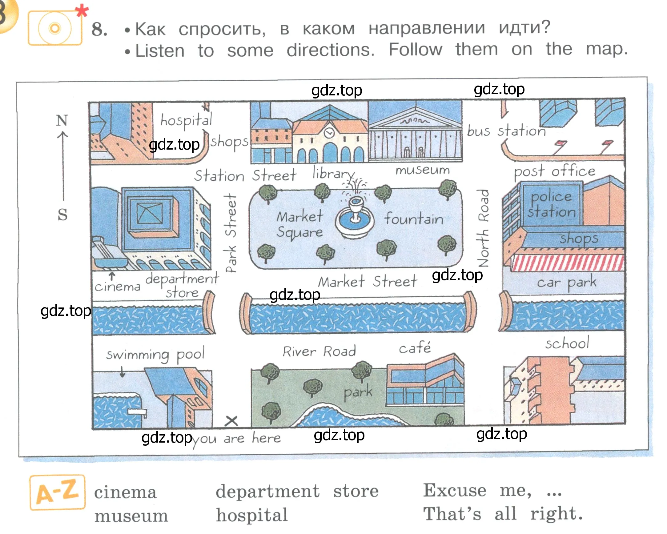 Условие номер 8 (страница 58) гдз по английскому языку 4 класс Вербицкая, Эббс, учебник 1 часть