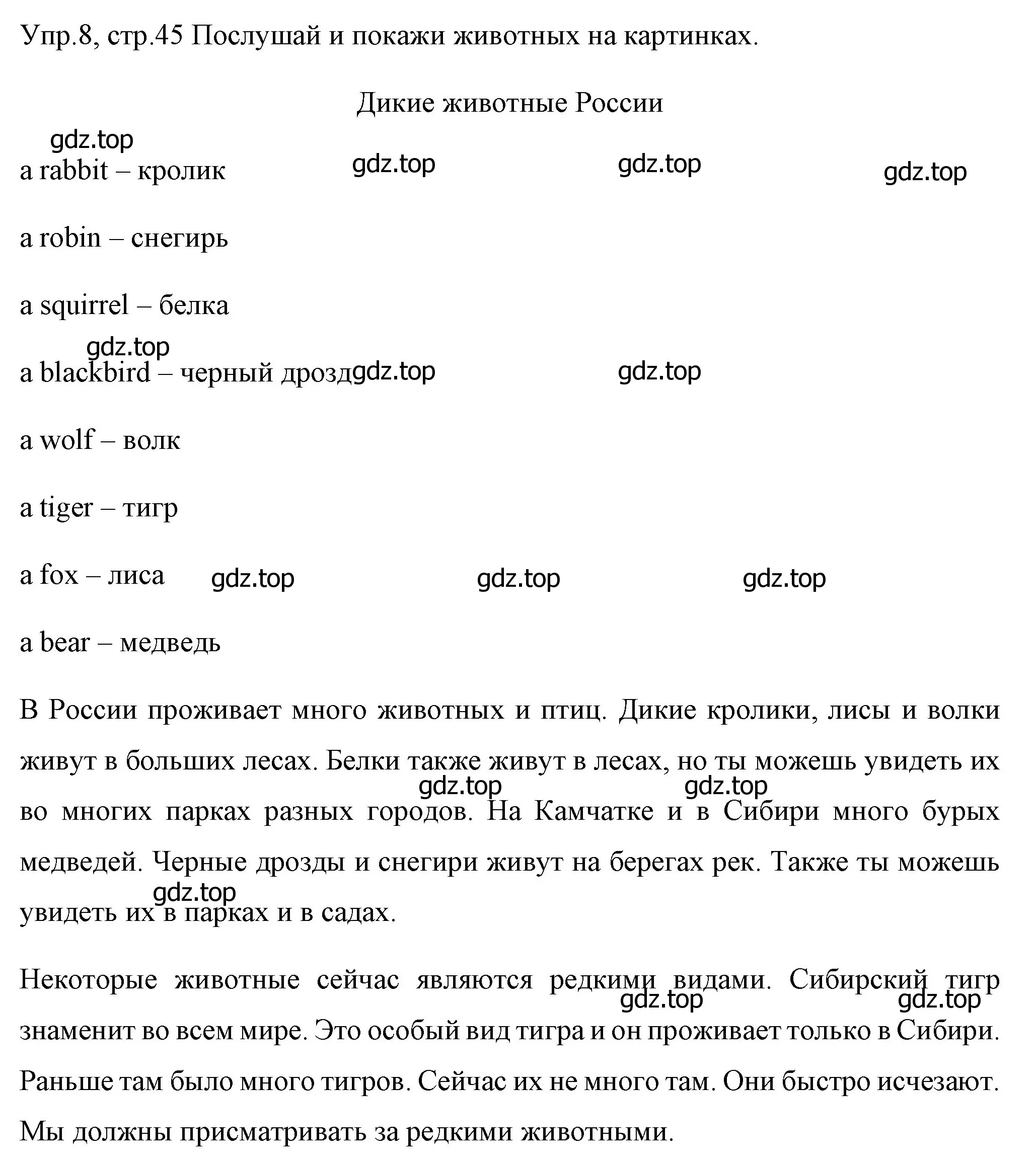 Решение номер 8 (страница 45) гдз по английскому языку 4 класс Вербицкая, Эббс, учебник 1 часть