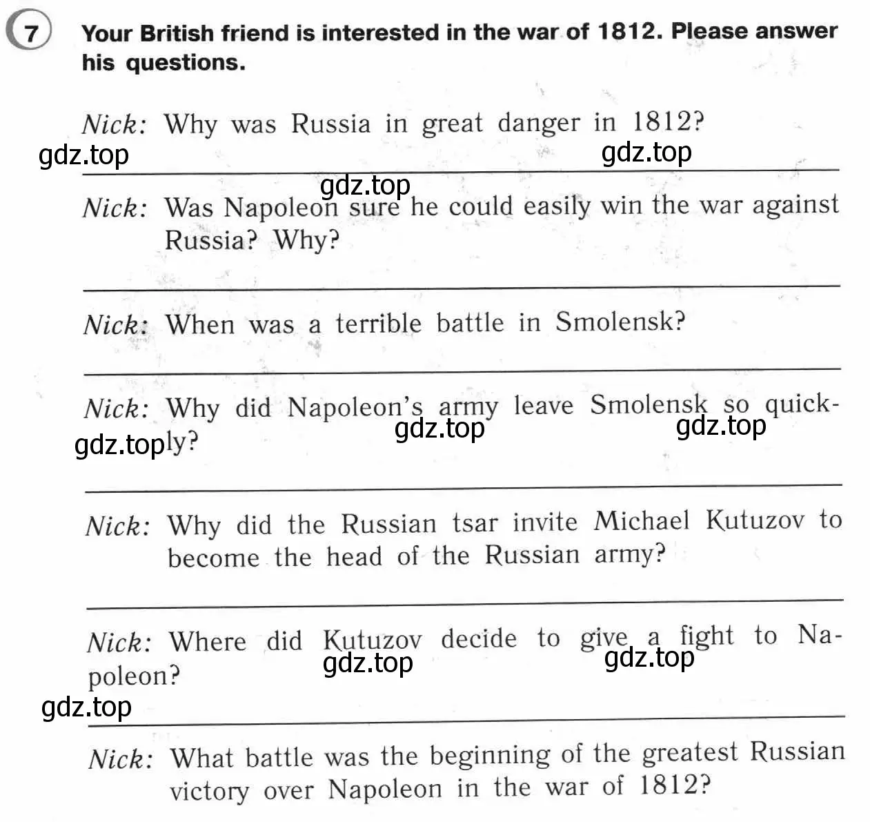 Условие номер 7 (страница 66) гдз по английскому языку 4 класс Верещагина, Афанасьева, рабочая тетрадь