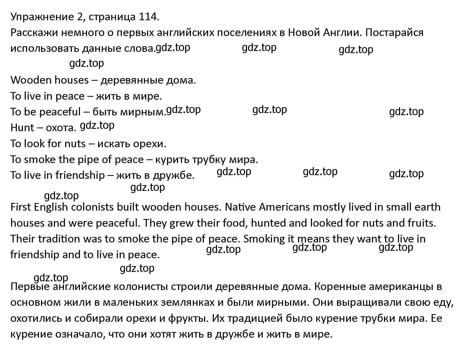 Решение номер 2 (страница 114) гдз по английскому языку 4 класс Верещагина, Афанасьева, учебник 2 часть