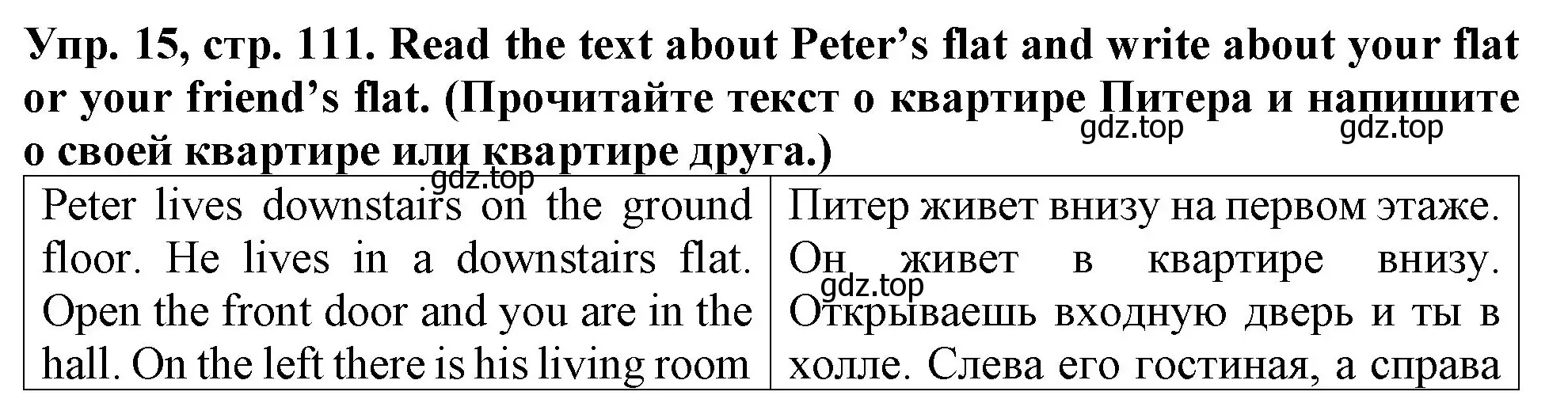 Решение 2. номер 15 (страница 111) гдз по английскому языку 4 класс Верещагина, Афанасьева, учебник 1 часть