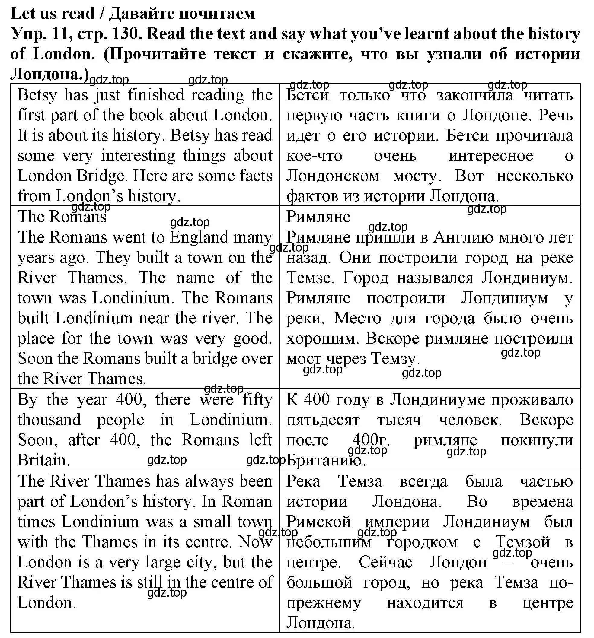 Решение 2. номер 11 (страница 130) гдз по английскому языку 4 класс Верещагина, Афанасьева, учебник 1 часть