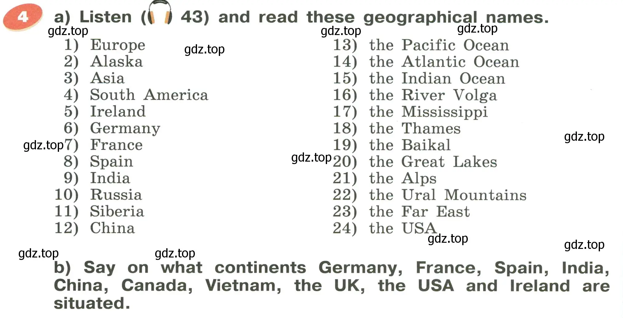 Условие номер 4 (страница 92) гдз по английскому языку 5 класс Афанасьева, Михеева, учебник 1 часть