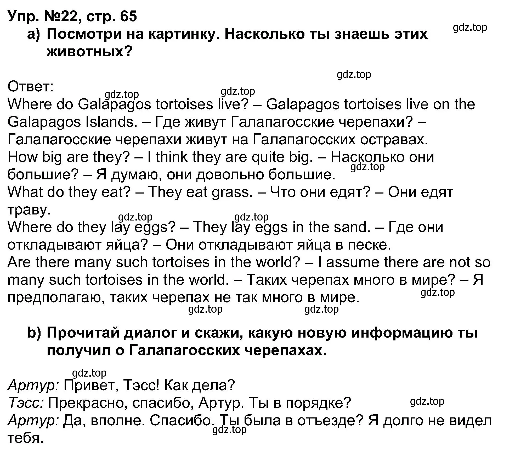 Решение номер 22 (страница 65) гдз по английскому языку 5 класс Афанасьева, Михеева, учебник 1 часть