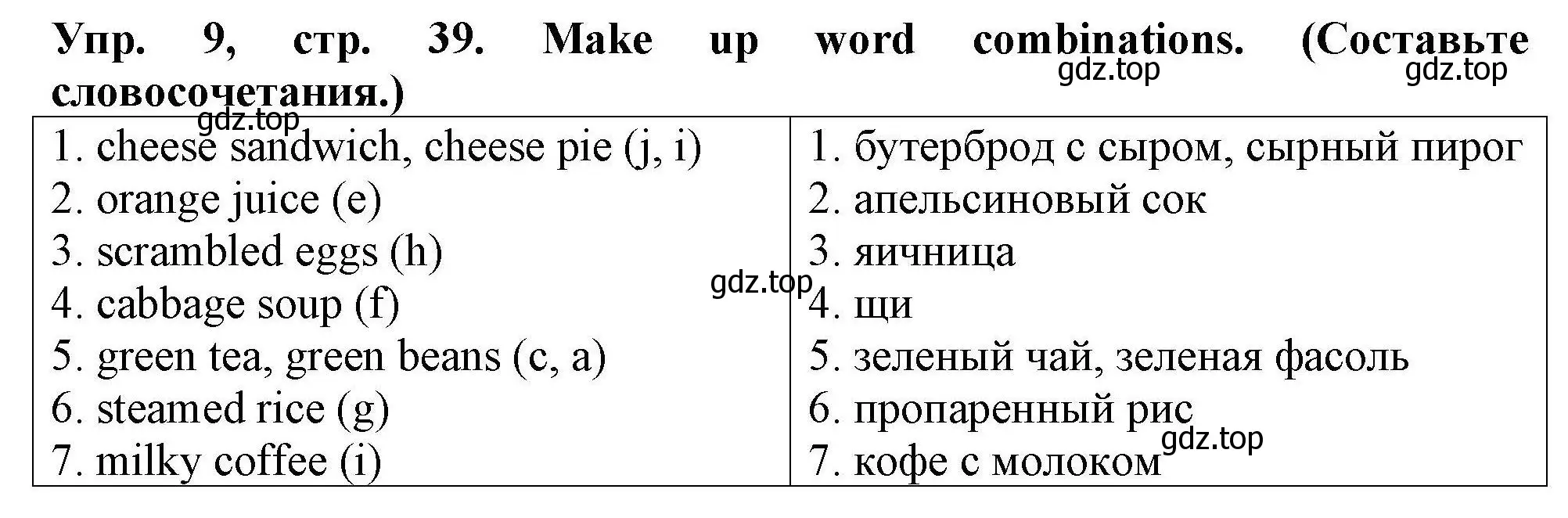 Решение номер 9 (страница 39) гдз по английскому языку 5 класс Комиссаров, Кирдяева, тренировочные упражнения в формате ОГЭ