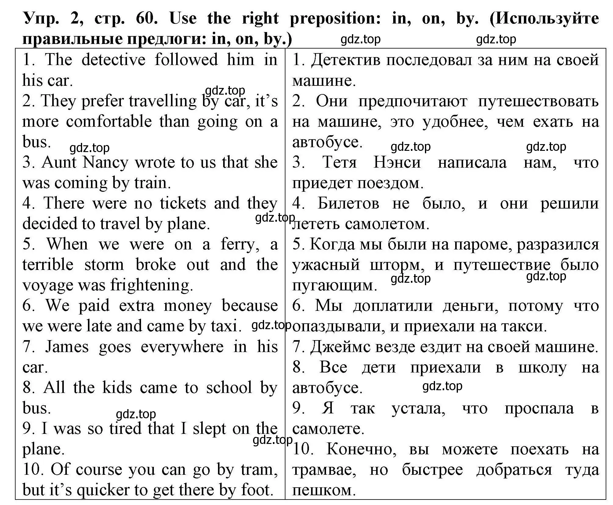 Решение номер 2 (страница 60) гдз по английскому языку 5 класс Комиссаров, Кирдяева, тренировочные упражнения в формате ОГЭ