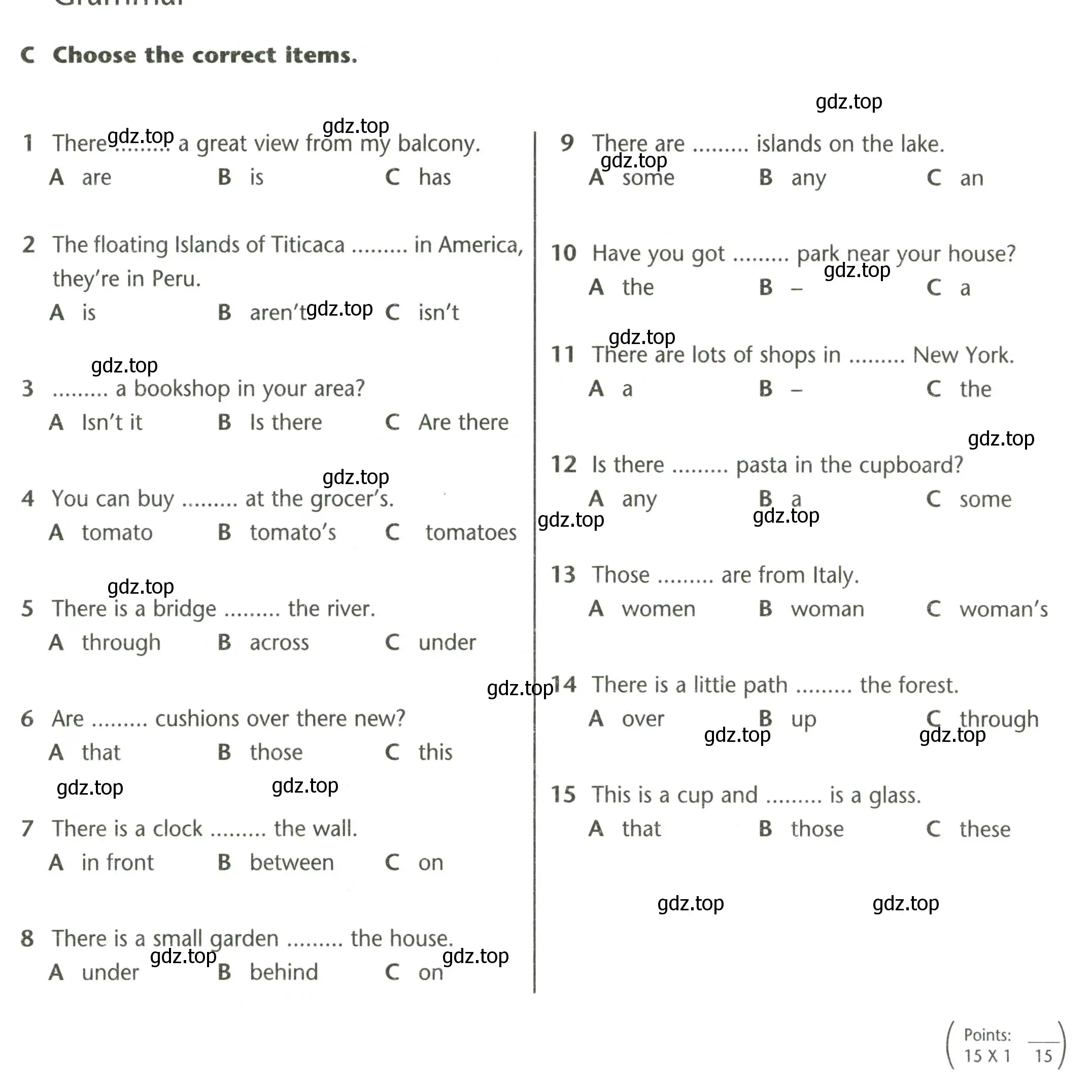 Условие  C (страница 11) гдз по английскому языку 5 класс Баранова, Дули, контрольные задания