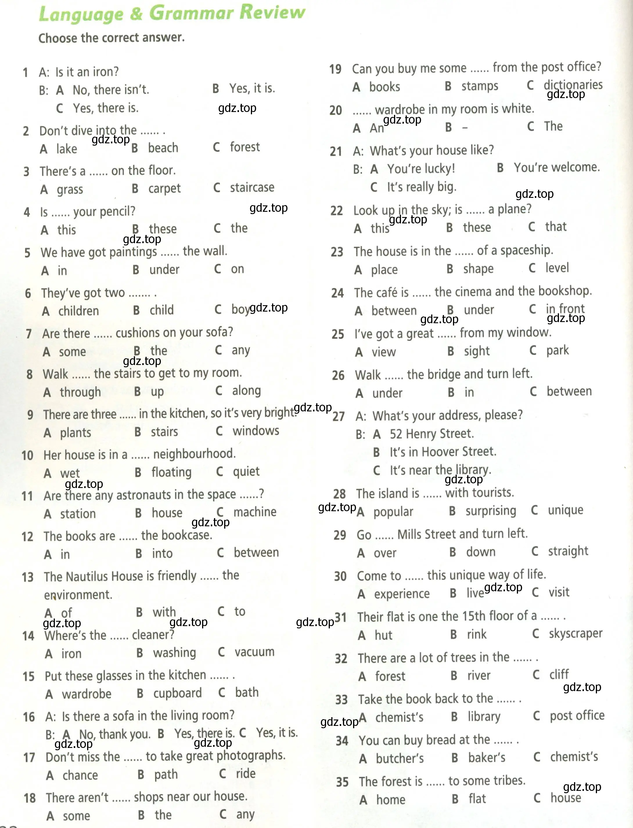 Условие  Language & Grammar Review (страница 22) гдз по английскому языку 5 класс Баранова, Дули, рабочая тетрадь