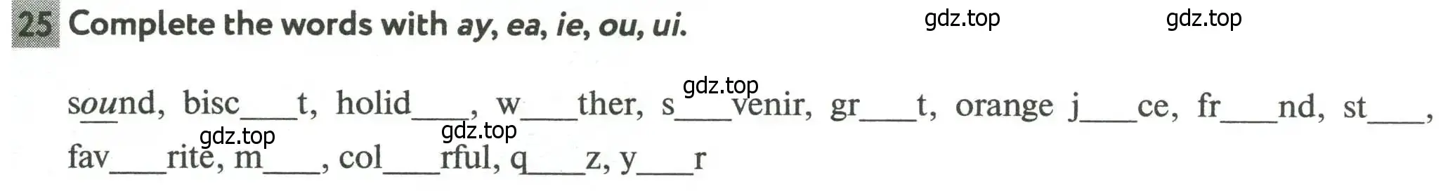 Условие номер 25 (страница 35) гдз по английскому языку 5 класс Биболетова, Денисенко, рабочая тетрадь