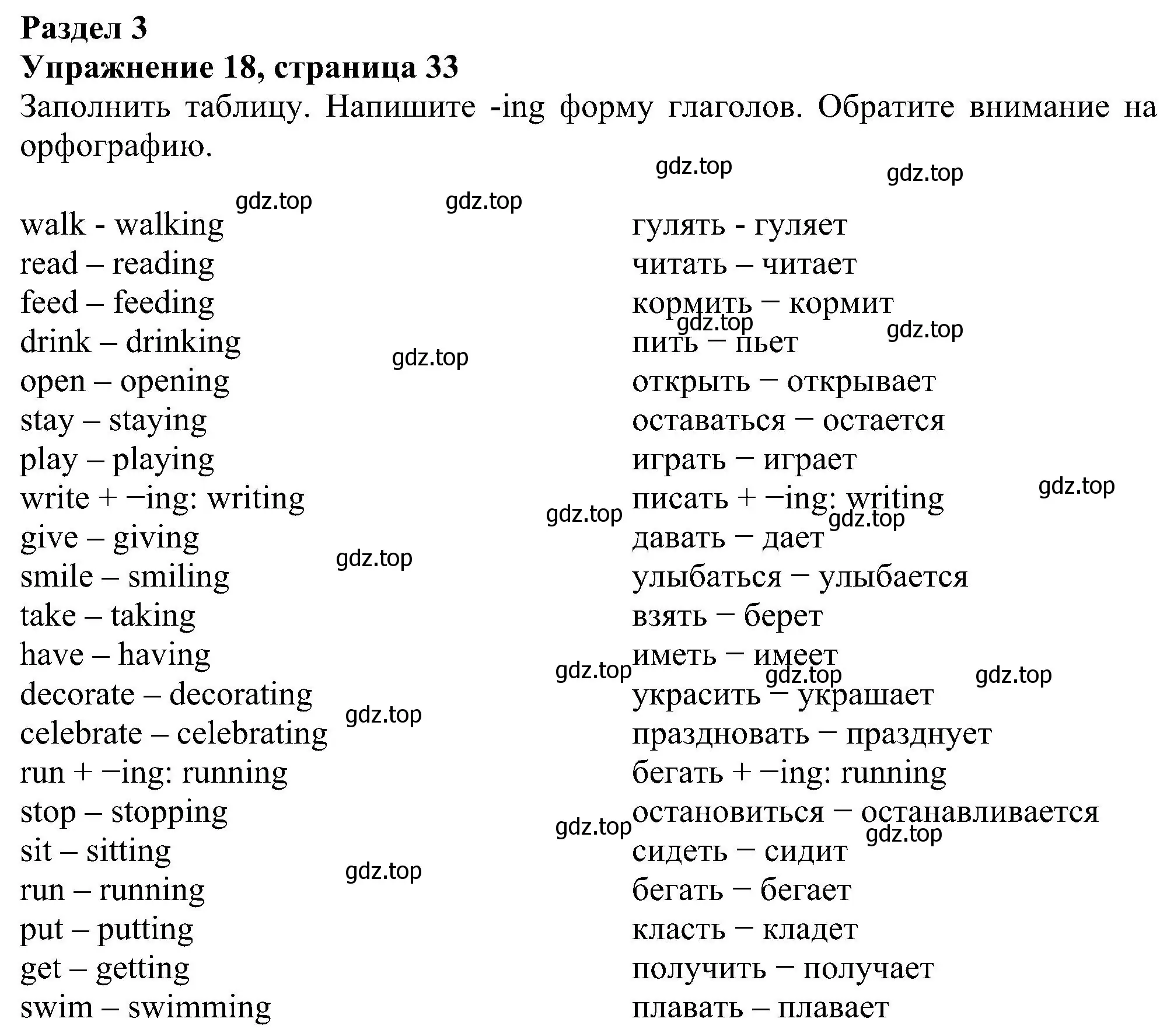 Решение номер 18 (страница 33) гдз по английскому языку 5 класс Биболетова, Денисенко, рабочая тетрадь