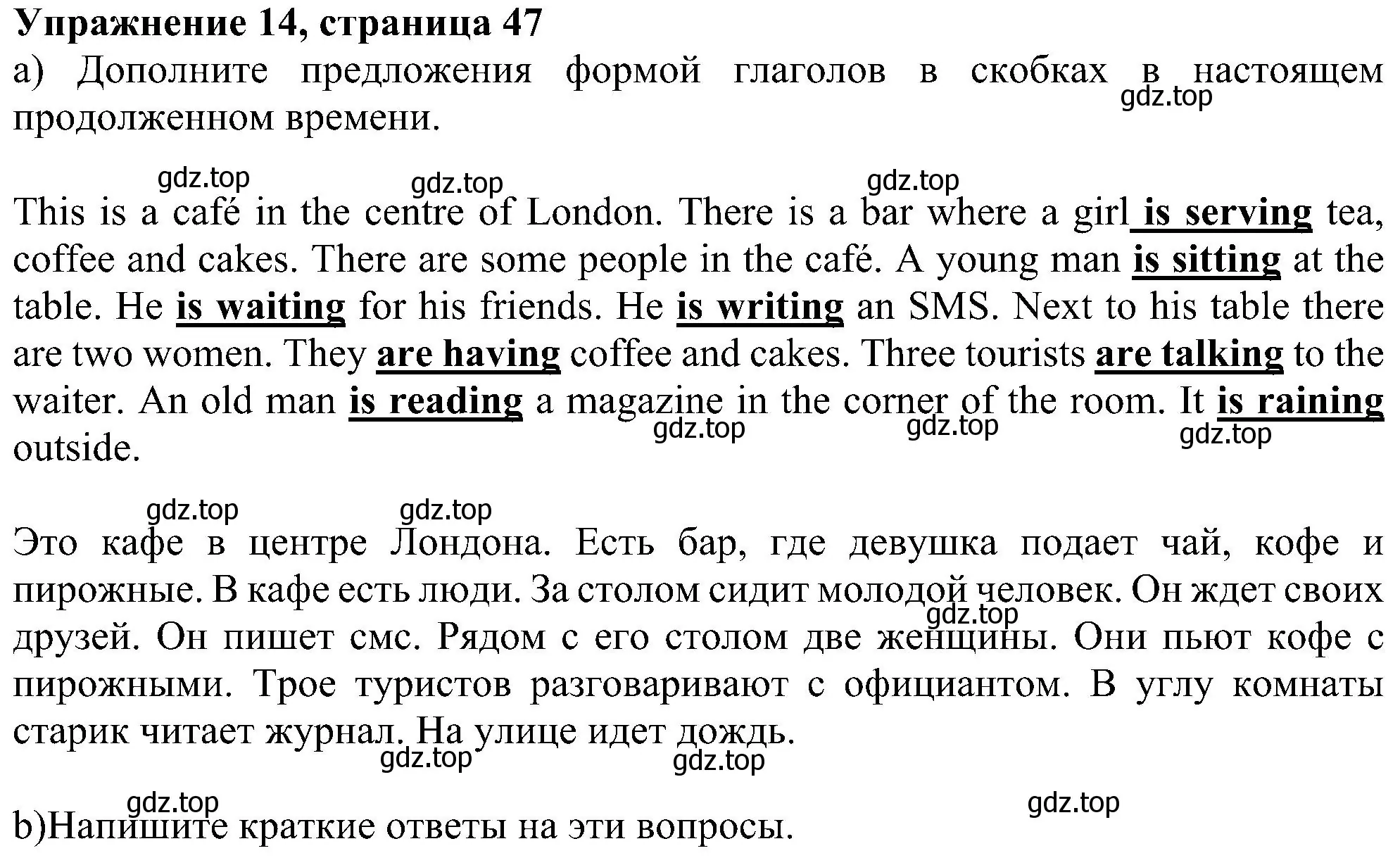 Решение номер 14 (страница 47) гдз по английскому языку 5 класс Биболетова, Денисенко, рабочая тетрадь