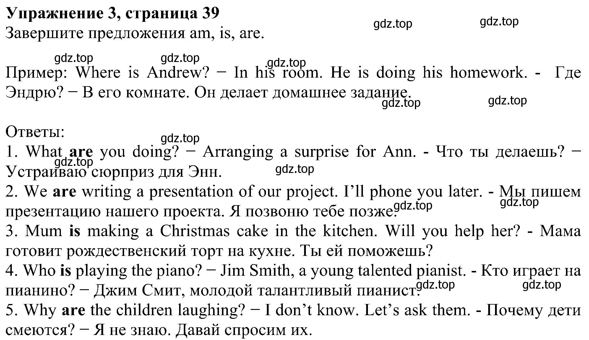 Решение номер 3 (страница 39) гдз по английскому языку 5 класс Биболетова, Денисенко, рабочая тетрадь