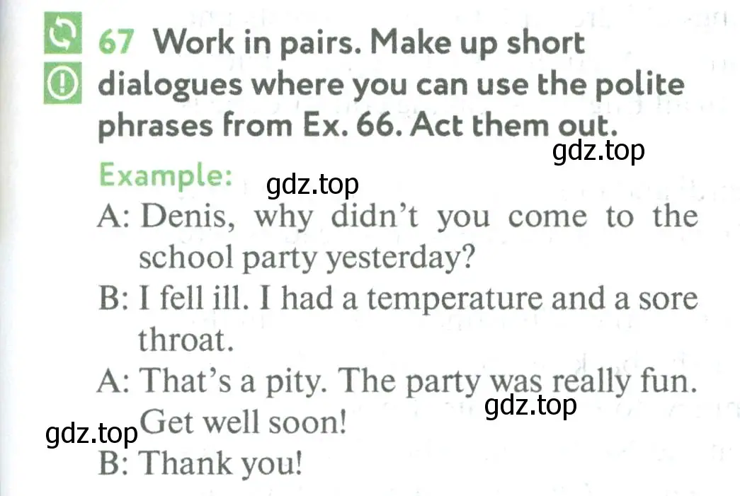 Условие номер 67 (страница 75) гдз по английскому языку 5 класс Биболетова, Денисенко, учебник