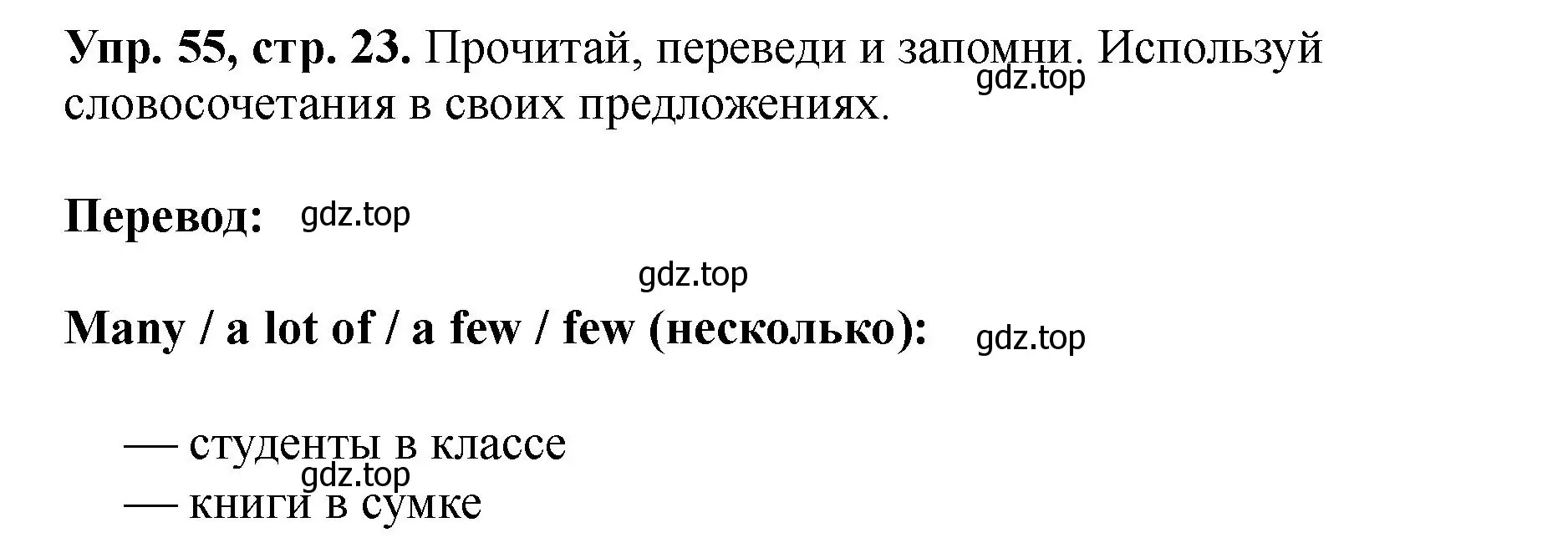 Решение номер 55 (страница 23) гдз по английскому языку 5 класс Биболетова, Денисенко, учебник