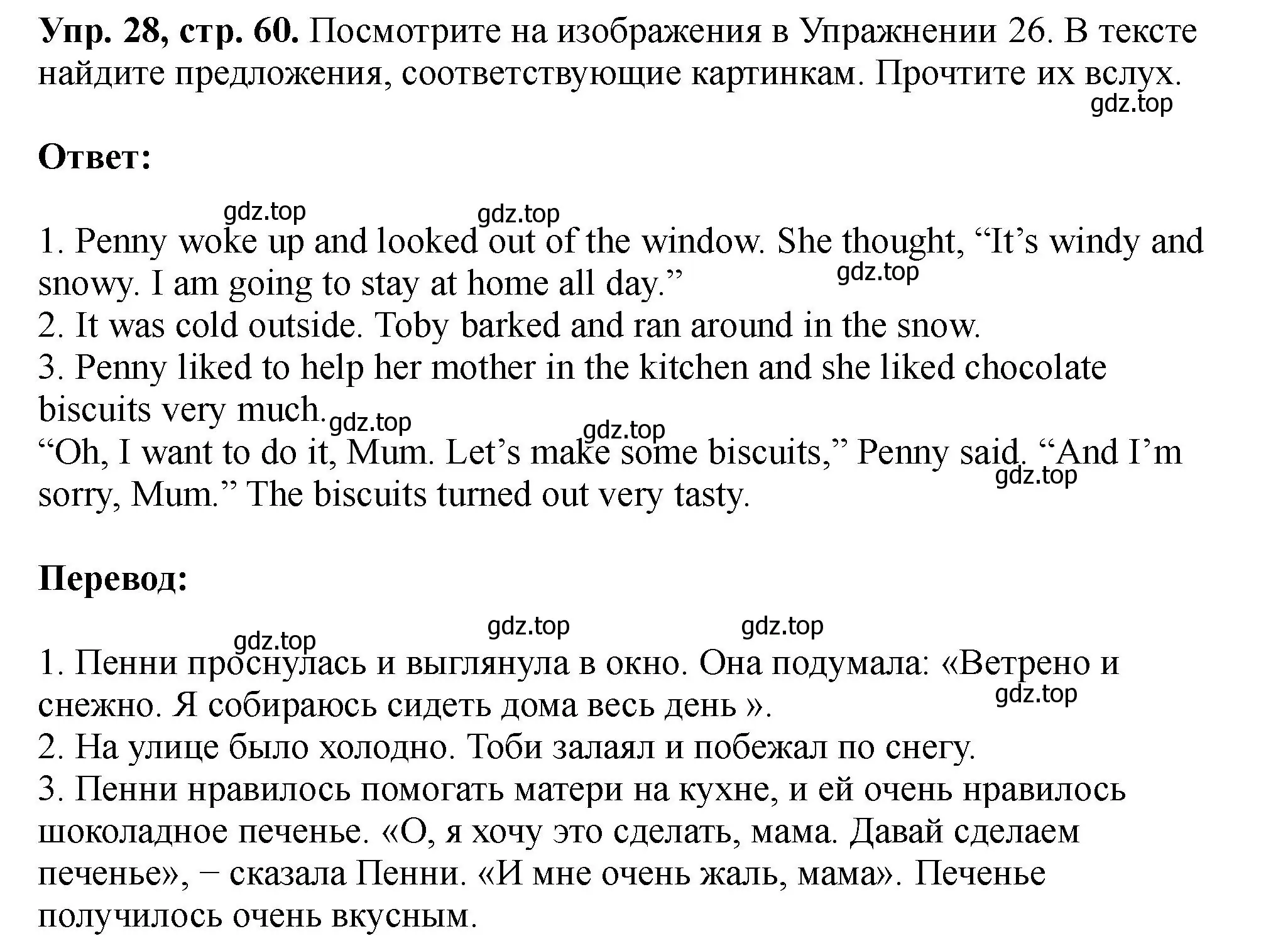 Решение номер 28 (страница 60) гдз по английскому языку 5 класс Биболетова, Денисенко, учебник