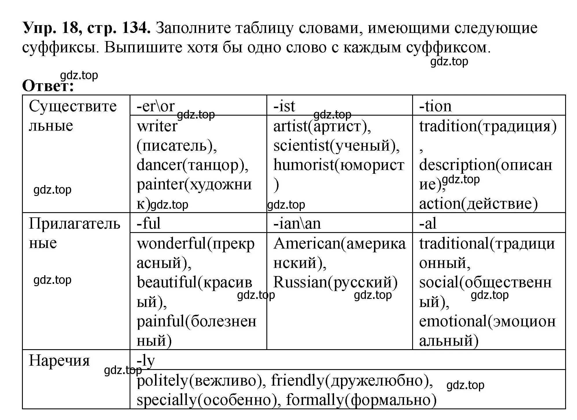 Решение номер 18 (страница 134) гдз по английскому языку 5 класс Биболетова, Денисенко, учебник